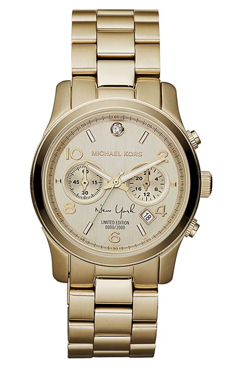 gold michael kors watch mens cheap|michael kors runway chronograph watch.